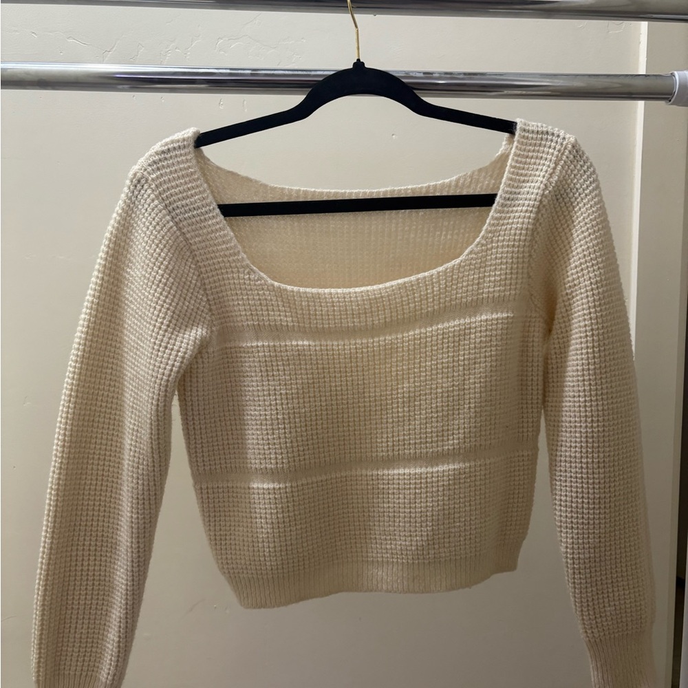 Elegant Cream Women's Sweater